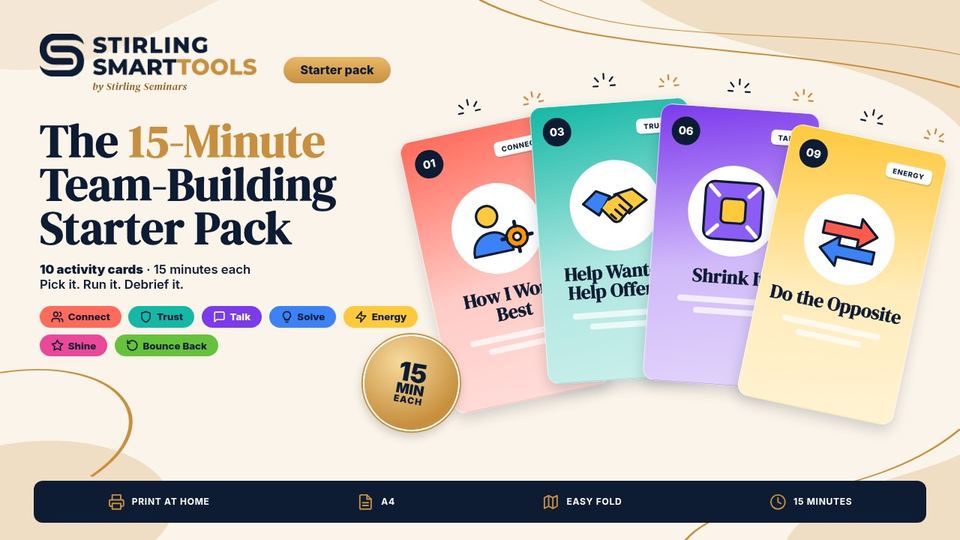 The 15-Minute Team-Building Starter Pack cards